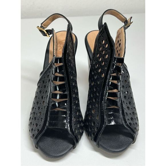 Versilia Heeled Sandals Size 5 Black - Picture 3 of 8